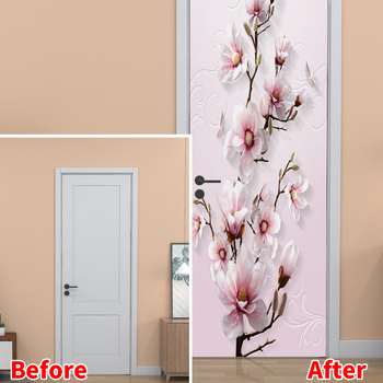 Shangyi Kreativni Nordic Minimalist PVC Vodootporne Naljepnice za Vrata, Ormar, Spavaću Sobu i Hladnjak – Samoljepljive PVC Naljepnice, 2 Komada