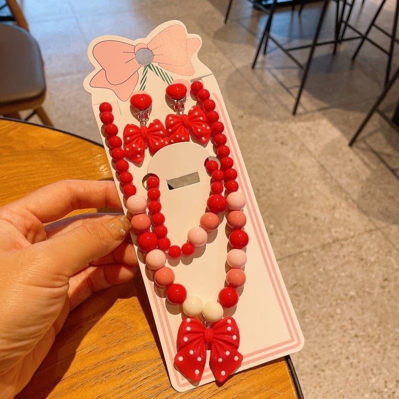 Kaklarota ar loku kulonu, Korejas stila, no plastmasas, roku darbs, piemērota bērniem no 3 līdz 10 gadiem