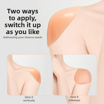 Perne de umeri din silicon pe țesătură, pentru umeri cu unghi drept, invizibile, antiderapante, autoadezive pentru bărbați și femei