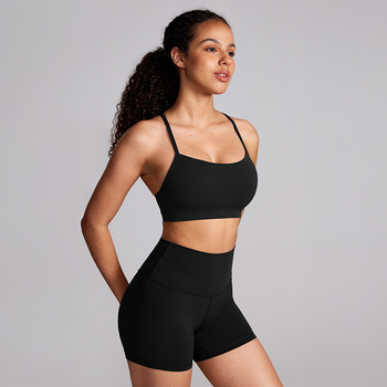 Crzyoga Butterluxe Sievietes sporta krūšturis jogai – pilnas kausiņas, plānas veidotas kausiņas, fiksētas dubultās siksnas, neilona-spandeks maisījums