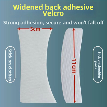 Plecu spilventiņi ar Velcro, nemanāmi un pretdrīzoši, ātri pielāgo plecu līniju; Materiāls: neaudums; Biezums: normāls