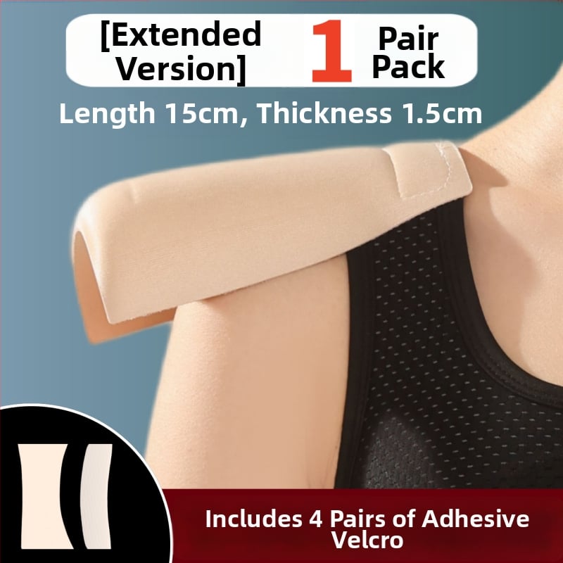 Plecu spilventiņi ar Velcro, nemanāmi un pretdrīzoši, ātri pielāgo plecu līniju; Materiāls: neaudums; Biezums: normāls