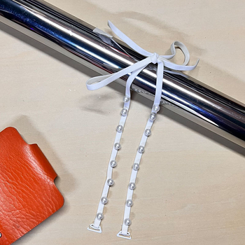 Krūšu siksniņa ar pērļu mezgliem un dārgakmeņiem – dārgakmeņu stils, neilons, pavasaris 2024