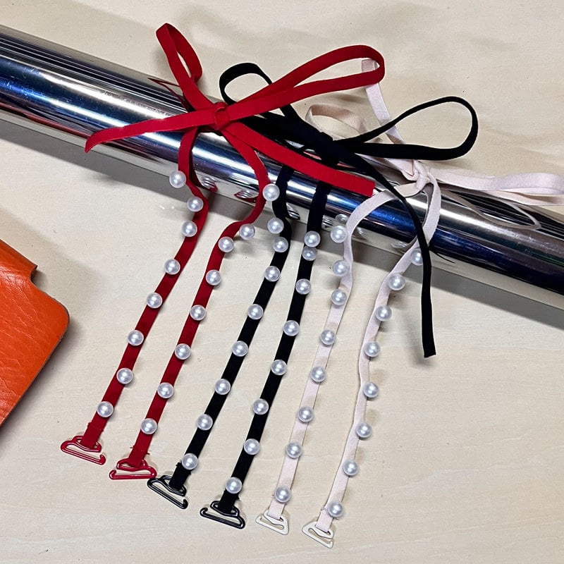 Krūšu siksniņa ar pērļu mezgliem un dārgakmeņiem – dārgakmeņu stils, neilons, pavasaris 2024