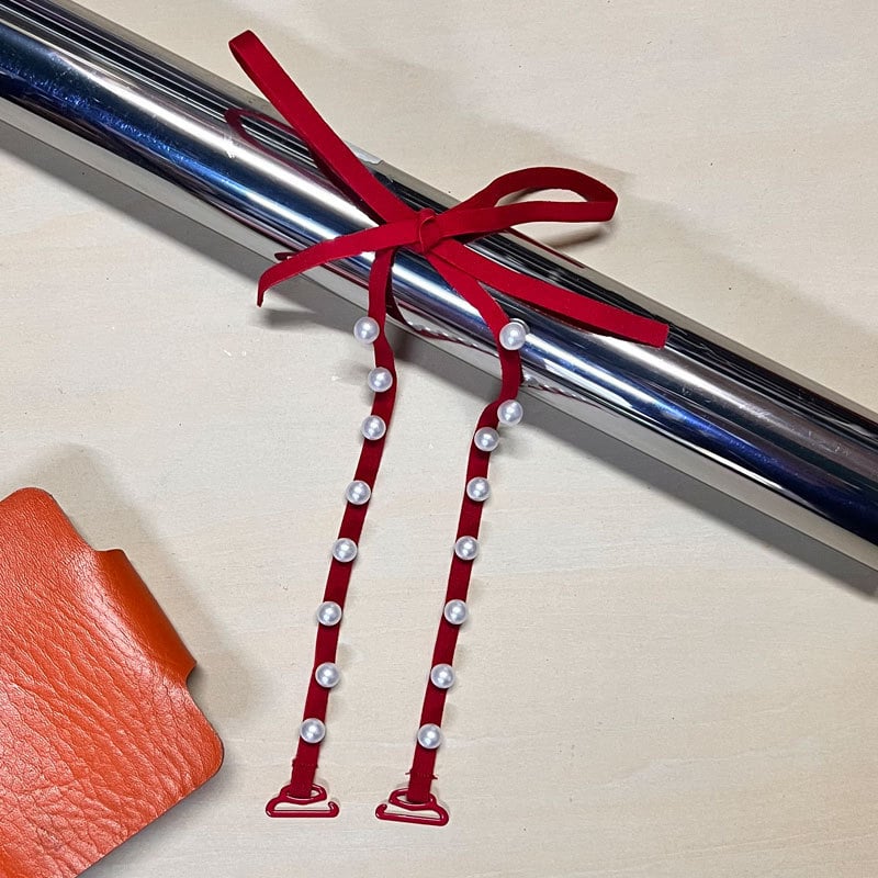 Krūšu siksniņa ar pērļu mezgliem un dārgakmeņiem – dārgakmeņu stils, neilons, pavasaris 2024