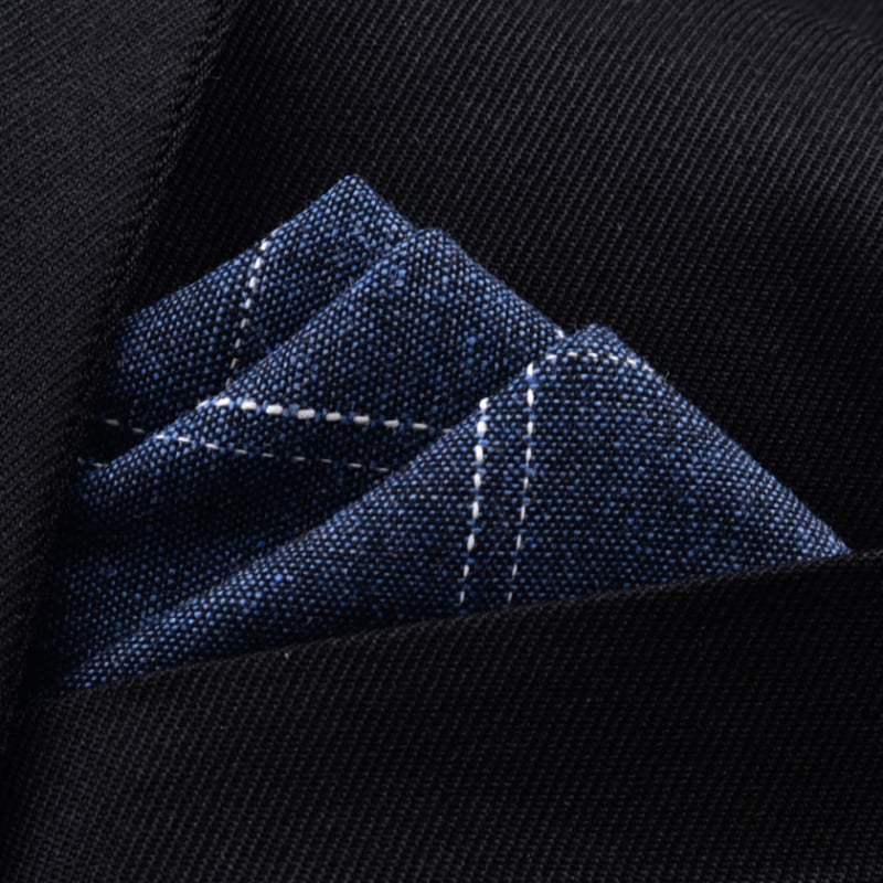 Joslaina kabatas lakatiņa uzvalkam, jacquard audums, poliestera-kokvilnas maisījums, poliestera odere