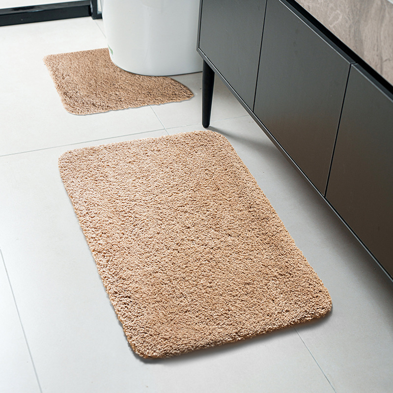 Trodjelni set prostirki za kupaonicu: debeli, protuklizni, kviltid, odvojivi, upijaju vodu i otporni na mrlje, poliester, glavni sadržaj 81-90%