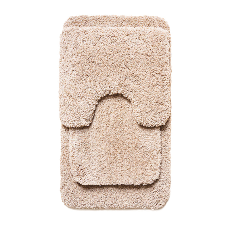 Trodjelni set prostirki za kupaonicu: debeli, protuklizni, kviltid, odvojivi, upijaju vodu i otporni na mrlje, poliester, glavni sadržaj 81-90%