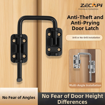 Durvju aizslēga bez urbšanas, cinka sakausējums, daudzleņķa aizslēgs 90°/180°, elektroplatinga pārklājums
