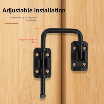 Durvju aizslēga bez urbšanas, cinka sakausējums, daudzleņķa aizslēgs 90°/180°, elektroplatinga pārklājums