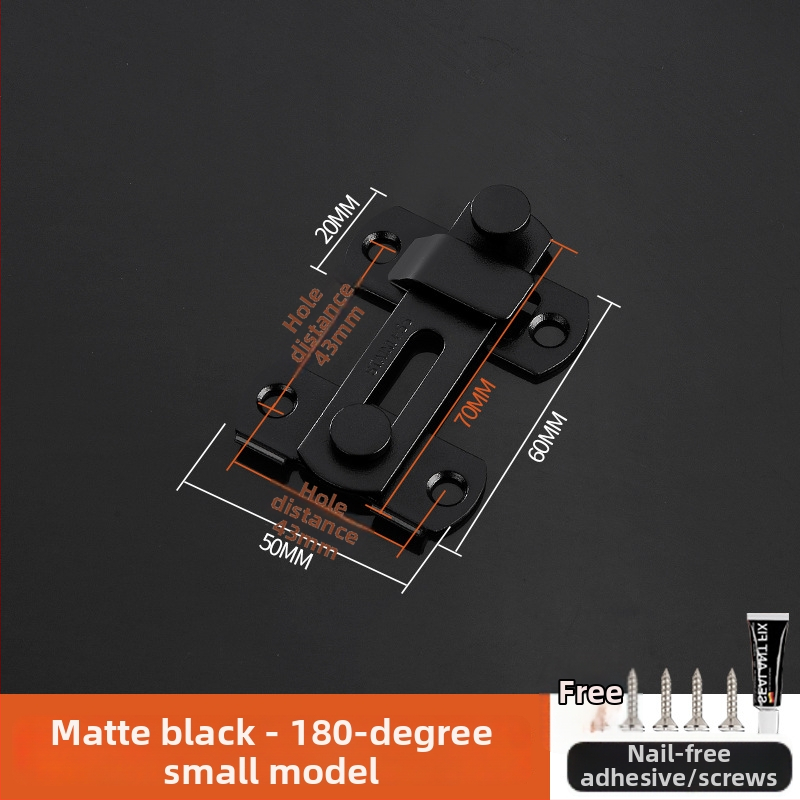 Nerūsējošā tērauda durvju bloķētājs, pulēta virsma, mūsdienīgs minimālisma stils, zīmols Three cats, modelis Door lock latch
