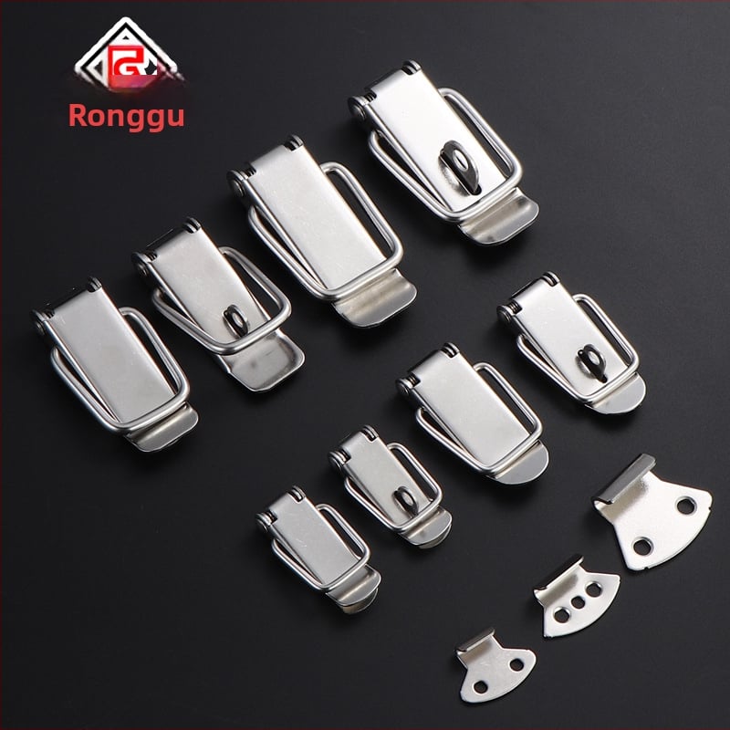 Nerūsējošā tērauda Duckbill aizvērējs, piemērots koka kastēm, ūdens tvertnēm un instrumentu kastēm, pulēta virsma, mūsdienīgs minimālisks stils