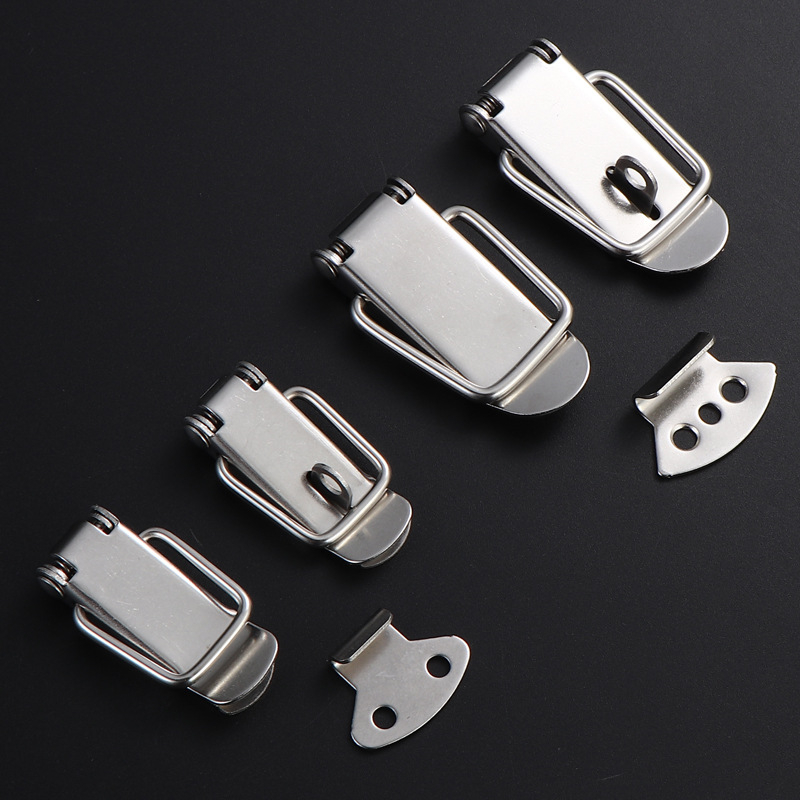 Nerūsējošā tērauda Duckbill aizvērējs, piemērots koka kastēm, ūdens tvertnēm un instrumentu kastēm, pulēta virsma, mūsdienīgs minimālisks stils