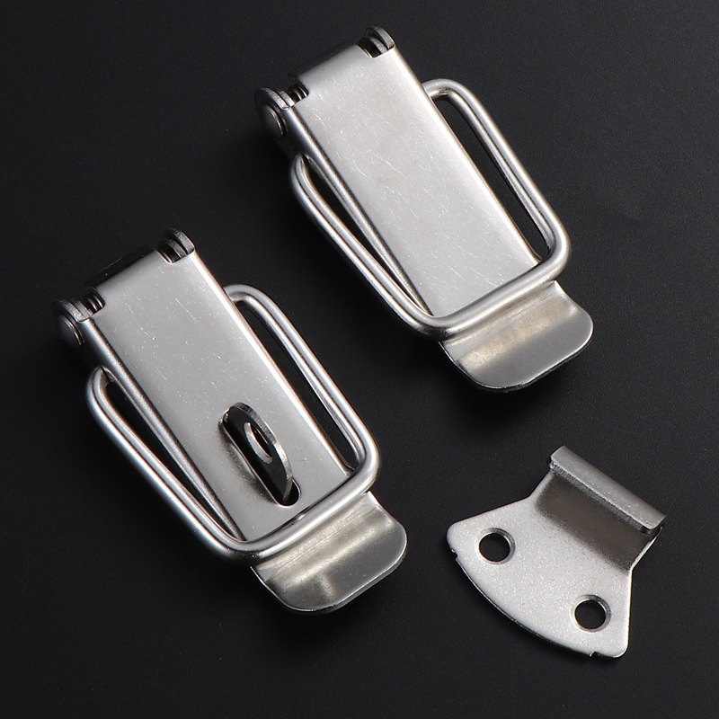 Nerūsējošā tērauda Duckbill aizvērējs, piemērots koka kastēm, ūdens tvertnēm un instrumentu kastēm, pulēta virsma, mūsdienīgs minimālisks stils