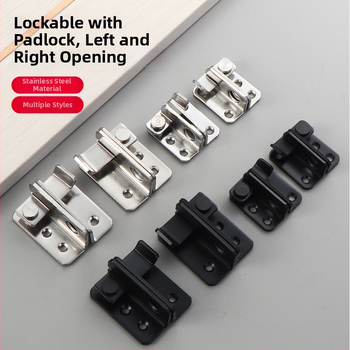 Nerūsējošā tērauda slīdējošu durvju slēdzis – kreisā un labā puse, pulēta virsma, mūsdienīgs minimālisks hardvārs