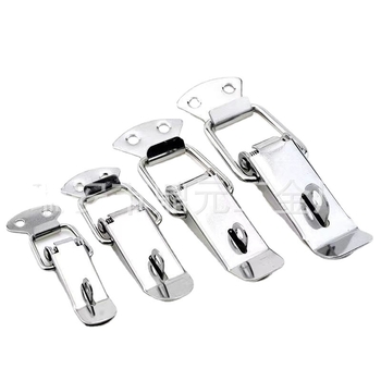 304 nerūsējošā tērauda pavasara aizvērums, smags aizvērums koka kastēm, moderns minimālisma stils, svars 100, iespējama apstrādes pielāgošana