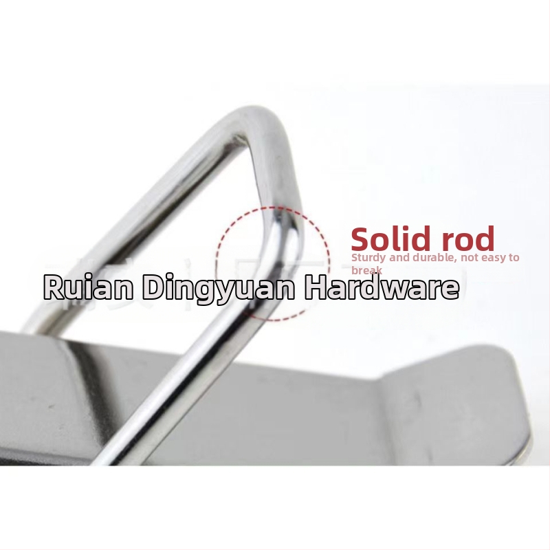 304 nerūsējošā tērauda pavasara aizvērums, smags aizvērums koka kastēm, moderns minimālisma stils, svars 100, iespējama apstrādes pielāgošana