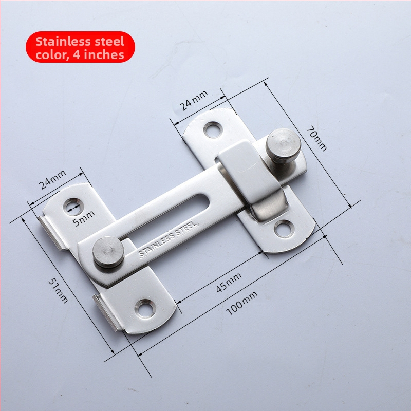 Nerūsējošā tērauda durvju aizslēdzējs 003 | mūsdienīgs vienkāršs stils, piemērots māju un vannas istabas durvīm