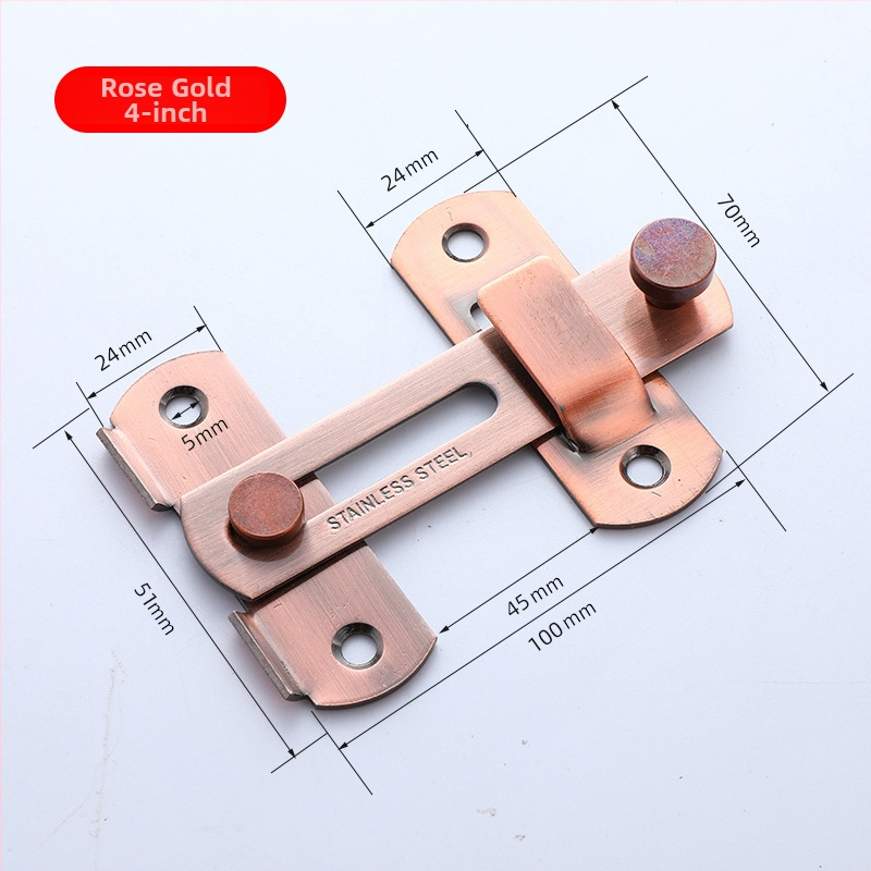 Nerūsējošā tērauda durvju aizslēdzējs 003 | mūsdienīgs vienkāršs stils, piemērots māju un vannas istabas durvīm