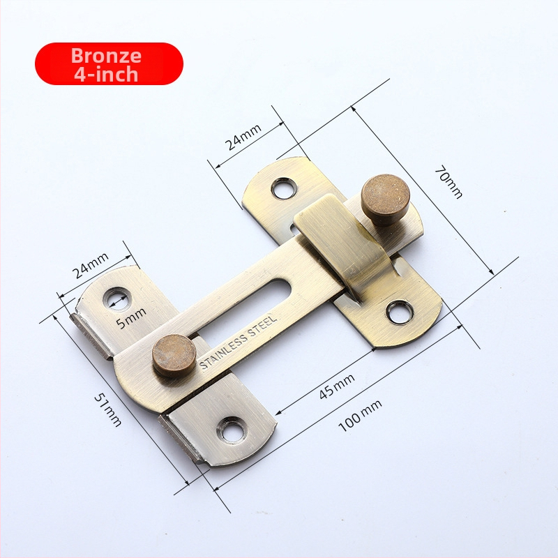 Nerūsējošā tērauda durvju aizslēdzējs 003 | mūsdienīgs vienkāršs stils, piemērots māju un vannas istabas durvīm