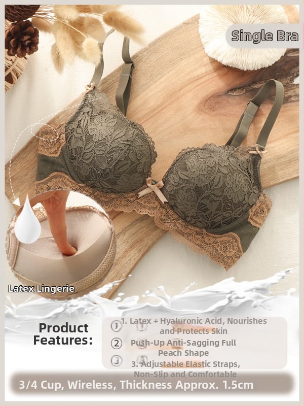 Seksi sieviešu krūšturu komplekts, bez stieņa, 3/4 kauss, augšējā atbalsta, regulējamas siksnas, mežģīne