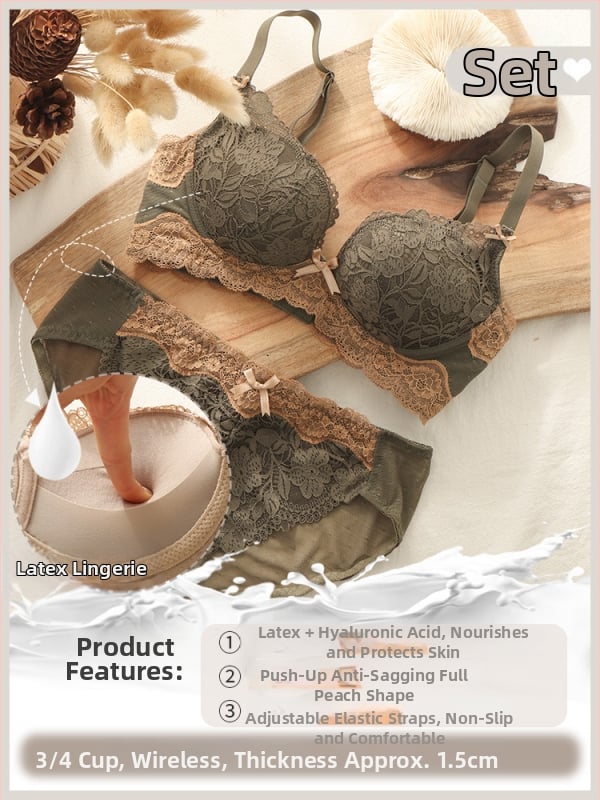 Seksi sieviešu krūšturu komplekts, bez stieņa, 3/4 kauss, augšējā atbalsta, regulējamas siksnas, mežģīne