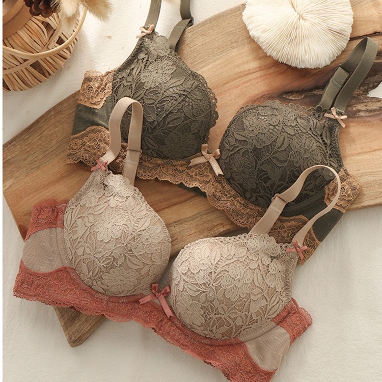 Seksi sieviešu krūšturu komplekts, bez stieņa, 3/4 kauss, augšējā atbalsta, regulējamas siksnas, mežģīne