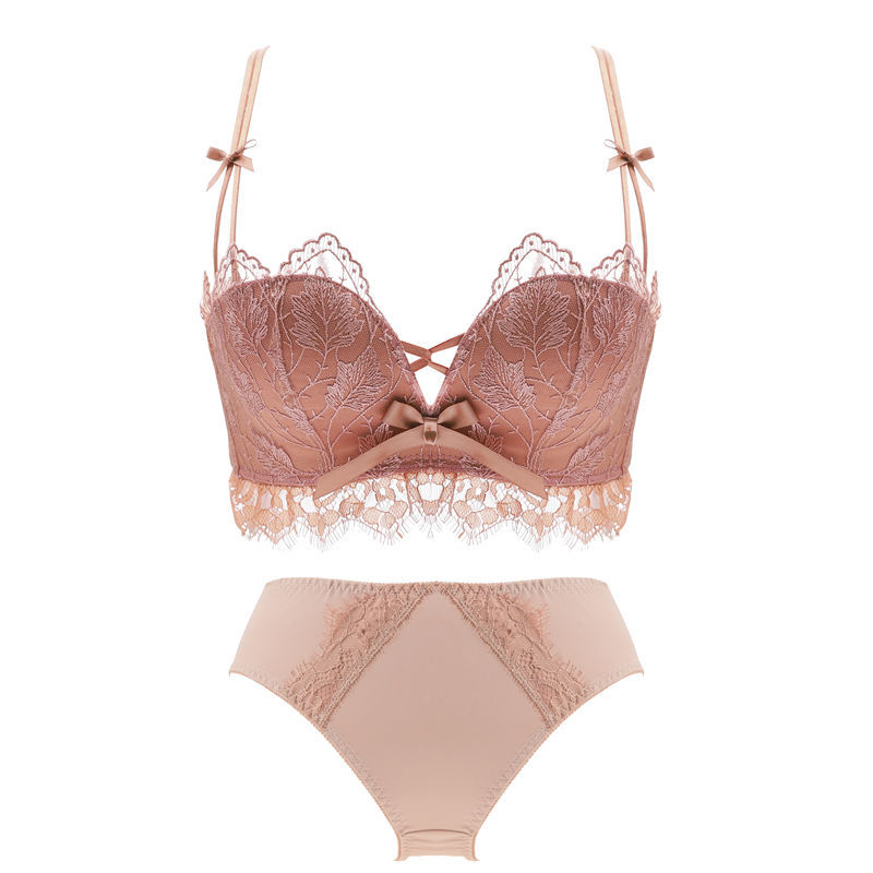 Sieviešu bezvadu mežģīņu krūšturis ar formas veidošanas funkciju, komplekts ar aizmugures dizainu; 3/4 kauss, forma: augšējā plāna, apakšējā bieza; noņemamas dubultās siksnas, aizmugurē četras rindu aizdares