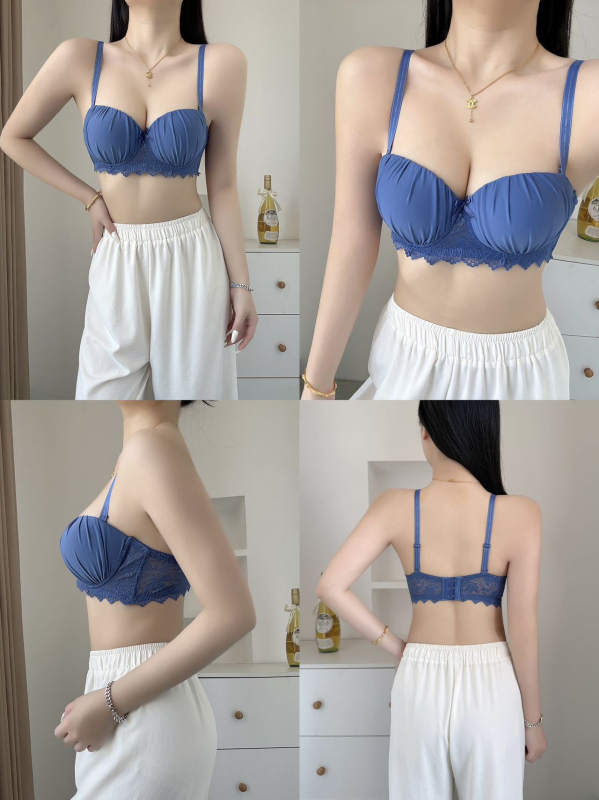 Push-Up grudnjak s čipkom, Model Manjiao Yi 6004; glavni materijal: najlon; podstava: spandex; uklonjive dvostruke naramenice; stražnje tri redove kopči; oblikovani košarice: tanke gore, debele dolje