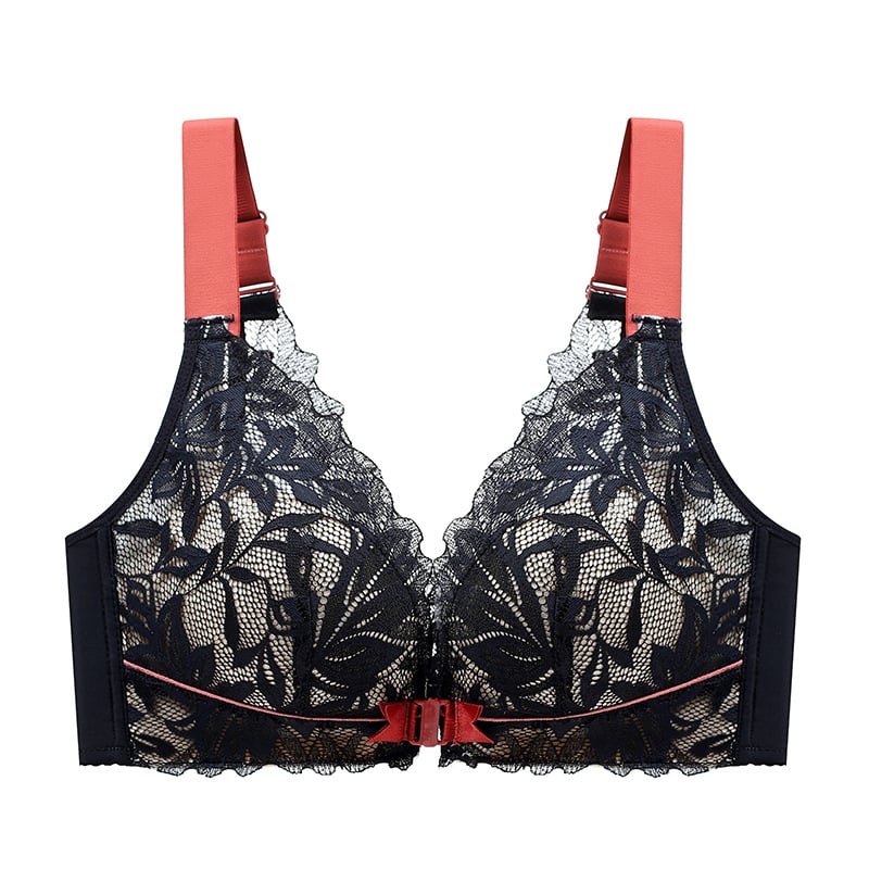 Priekšējās aizdales mežģīņu komplekts, 3/4 krūšu kauss, formēti kausi (augšējie plāni, apakšējie biezi), bez stieņa