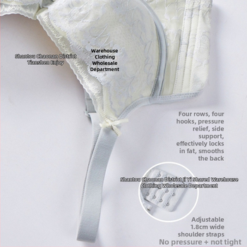 Krūšturis ar 3/4 kausiem, plānas formētas krūzītes, fiksēti dubulti plecu siksnas, četras rindas aizmugurējo āķu, elpojošs