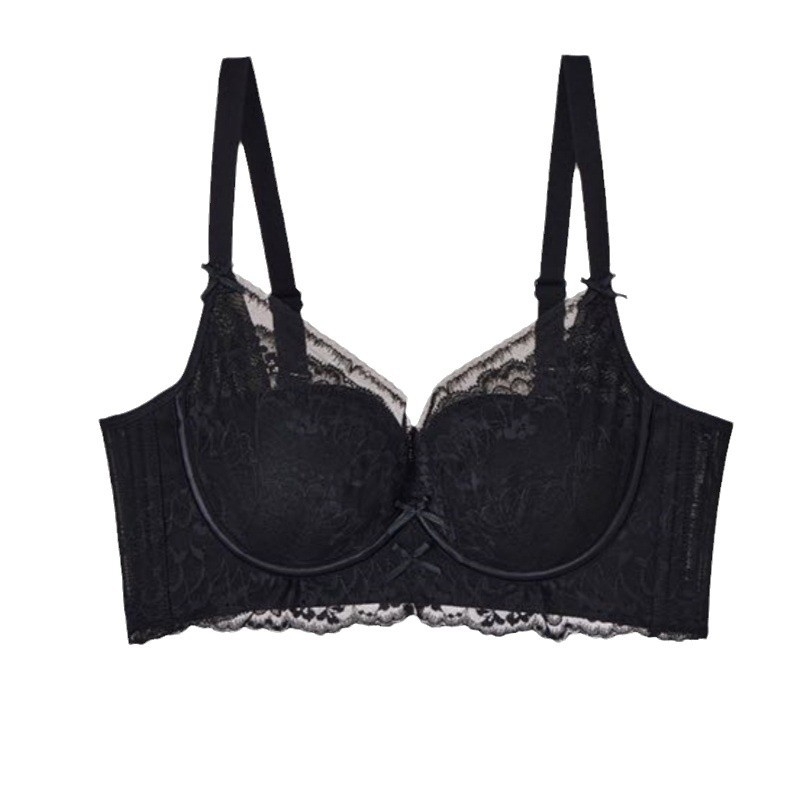 Krūšturis ar 3/4 kausiem, plānas formētas krūzītes, fiksēti dubulti plecu siksnas, četras rindas aizmugurējo āķu, elpojošs