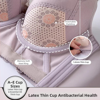 Krūšturis komplekts ar 3/4 kausiem, plāns veidots kauss, fiksētas plecu lencītes, mugurē sešas sprādzes, savilkšana un augšējā atbalsts