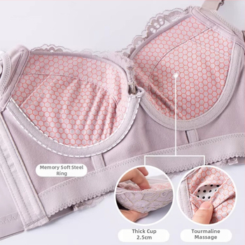 Krūšturis komplekts ar 3/4 kausiem, plāns veidots kauss, fiksētas plecu lencītes, mugurē sešas sprādzes, savilkšana un augšējā atbalsts