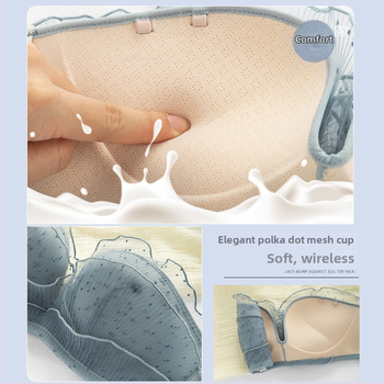 Mežģīņu bezvadu krūšturis komplekts mazam krūtīm — 3/4 kauss, augšējā plāna un apakšējā bieza kauss, noņemamās dubultās siksnas