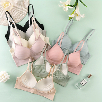 Bezšuvju sieviešu krūšturis ar fiksētām lencēm, pilnas kauss, vidēja veidojuma kauss, neilona audums