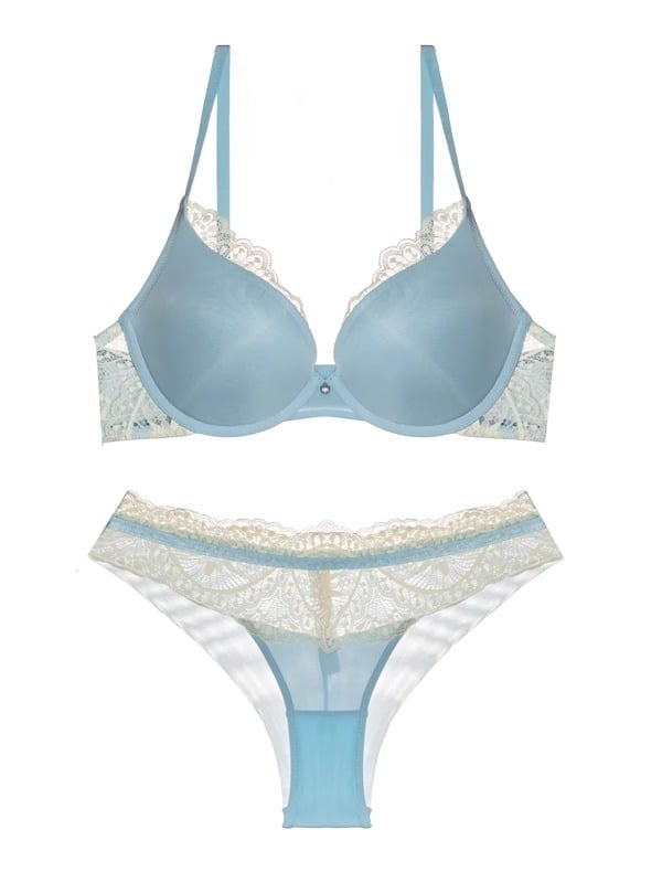 Kombinēts ar kokvilnas audumu, 3/4 krūšu forma, veidota krūze ar plānu augšupu un biezu apakšu, fiksētas dubultās siksnas, mugurā trīs sprādzes rindas, elpojošs un ērts