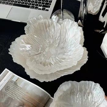 Jinghui γυάλινο πιάτο φρούτων – Nordic Wind στυλ, Πρώτης κατηγορίας ποιότητα, Απλό στυλ