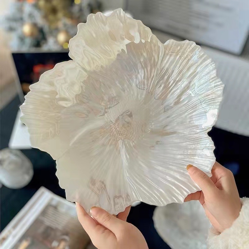 Jinghui γυάλινο πιάτο φρούτων – Nordic Wind στυλ, Πρώτης κατηγορίας ποιότητα, Απλό στυλ