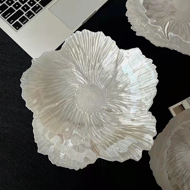 Jinghui γυάλινο πιάτο φρούτων – Nordic Wind στυλ, Πρώτης κατηγορίας ποιότητα, Απλό στυλ