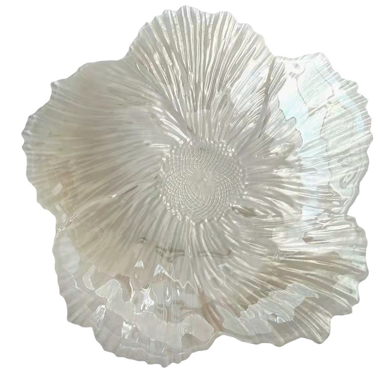 Jinghui γυάλινο πιάτο φρούτων – Nordic Wind στυλ, Πρώτης κατηγορίας ποιότητα, Απλό στυλ