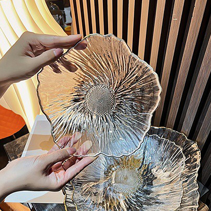 Jinghui γυάλινο πιάτο φρούτων – Nordic Wind στυλ, Πρώτης κατηγορίας ποιότητα, Απλό στυλ