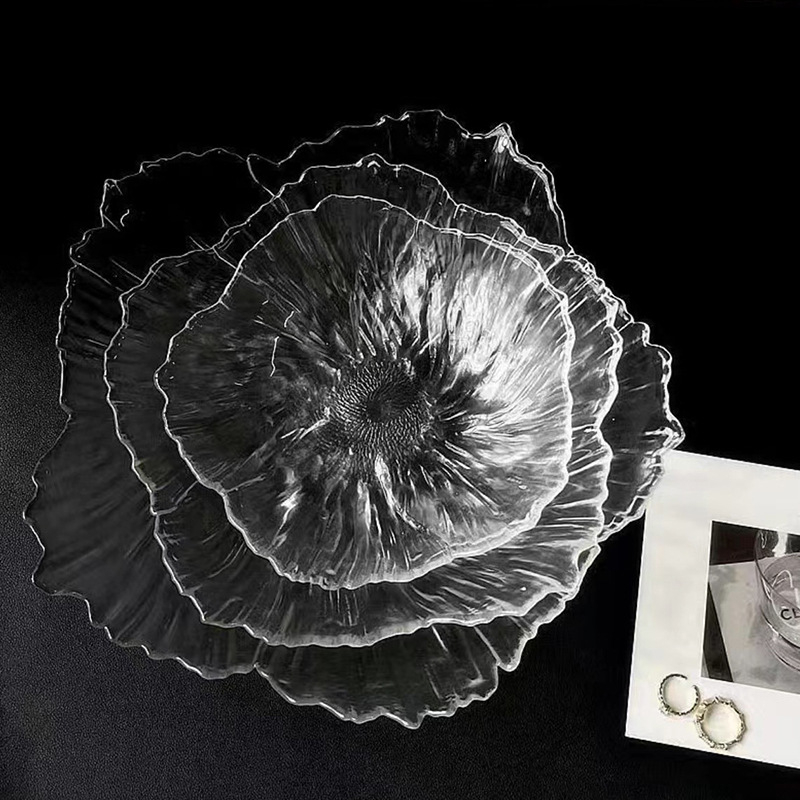 Jinghui γυάλινο πιάτο φρούτων – Nordic Wind στυλ, Πρώτης κατηγορίας ποιότητα, Απλό στυλ