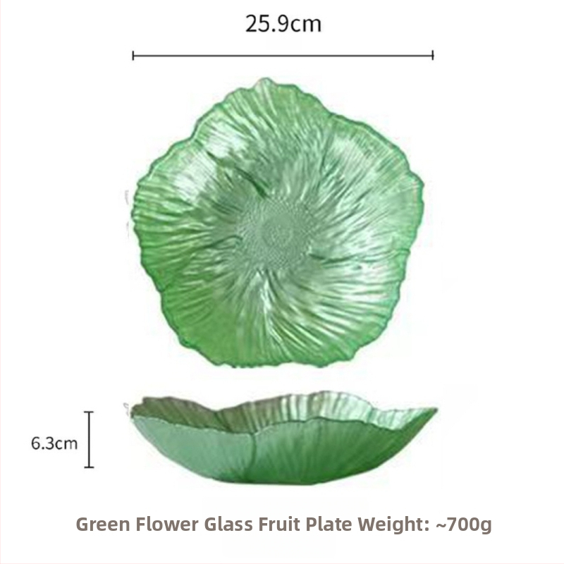 Jinghui γυάλινο πιάτο φρούτων – Nordic Wind στυλ, Πρώτης κατηγορίας ποιότητα, Απλό στυλ