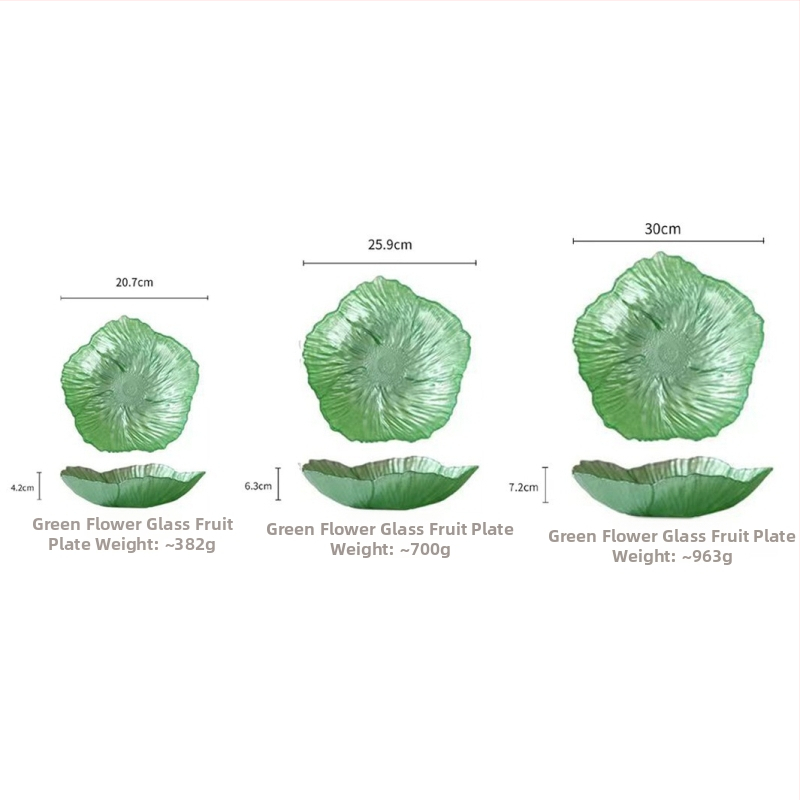 Jinghui γυάλινο πιάτο φρούτων – Nordic Wind στυλ, Πρώτης κατηγορίας ποιότητα, Απλό στυλ