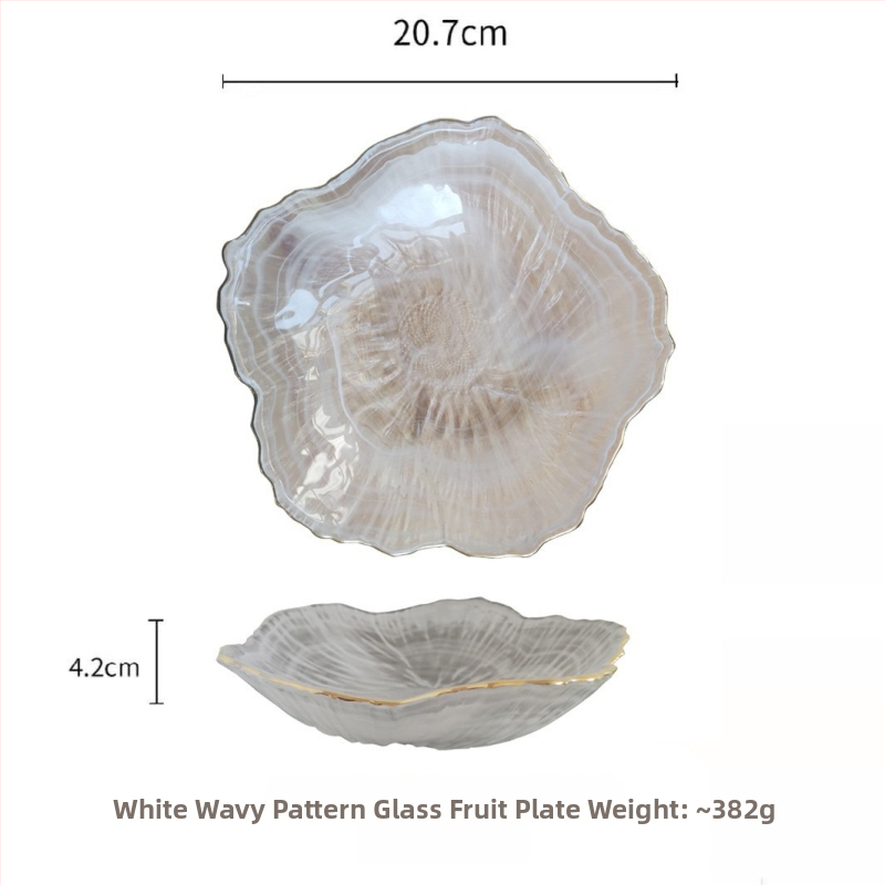 Jinghui γυάλινο πιάτο φρούτων – Nordic Wind στυλ, Πρώτης κατηγορίας ποιότητα, Απλό στυλ