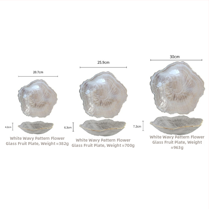 Jinghui γυάλινο πιάτο φρούτων – Nordic Wind στυλ, Πρώτης κατηγορίας ποιότητα, Απλό στυλ