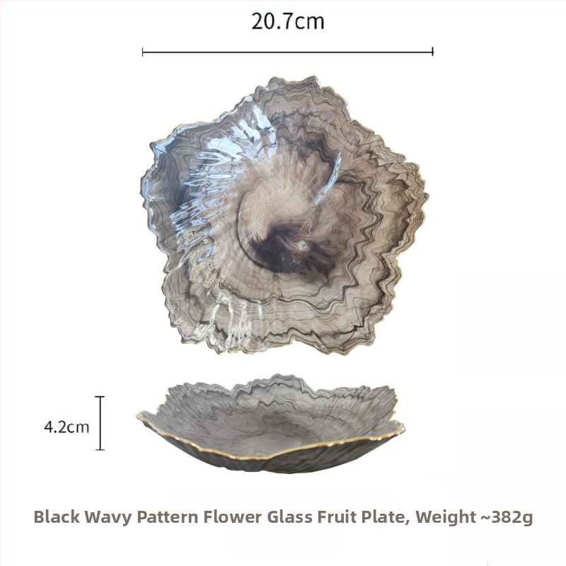 Jinghui γυάλινο πιάτο φρούτων – Nordic Wind στυλ, Πρώτης κατηγορίας ποιότητα, Απλό στυλ