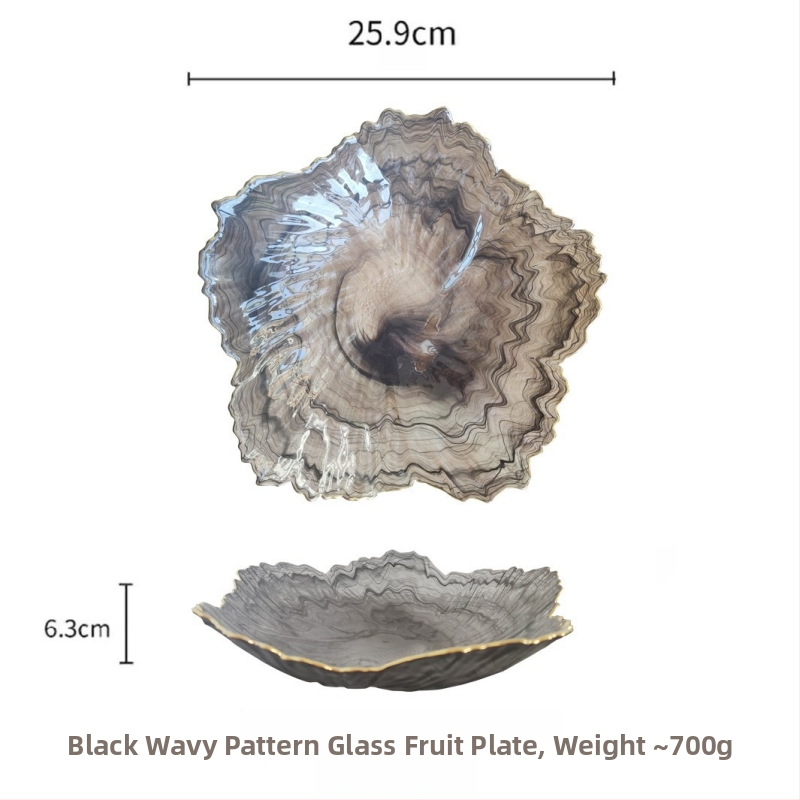 Jinghui γυάλινο πιάτο φρούτων – Nordic Wind στυλ, Πρώτης κατηγορίας ποιότητα, Απλό στυλ