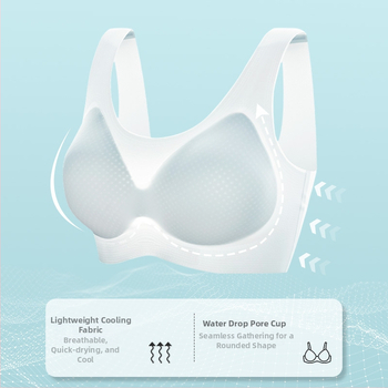 Yixingyao Bezšuvju krūšturis bez stieples, viengabala dizains, 3/4 kauss, plāns veidots kauss, neilons ar elastāna oderi